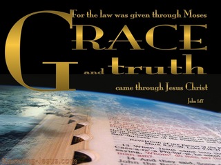John 1:17 Grace And Truth Came Through Christ (gold)